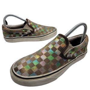 Vans Off The Wall Checkerboard Iridescent Brown